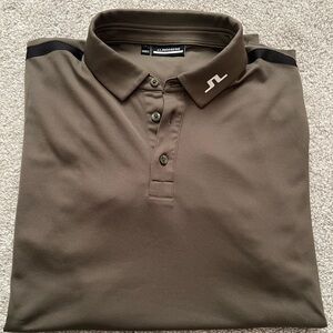 J.Lindeberg Men's Khaki Polo Shirt